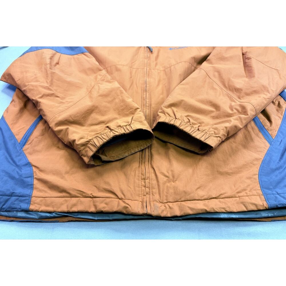 Vintage Columbia Colorblock Outdoor Jacket - Rust Orange & Slate Grey - Picture 9 of 14